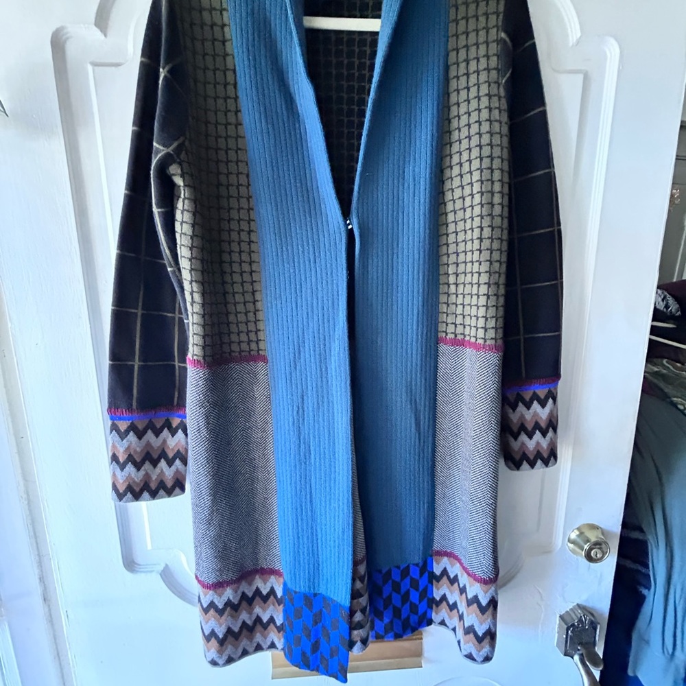 Per Se Multicolor Patterned Men's Sweater - Picture 2 of 7
